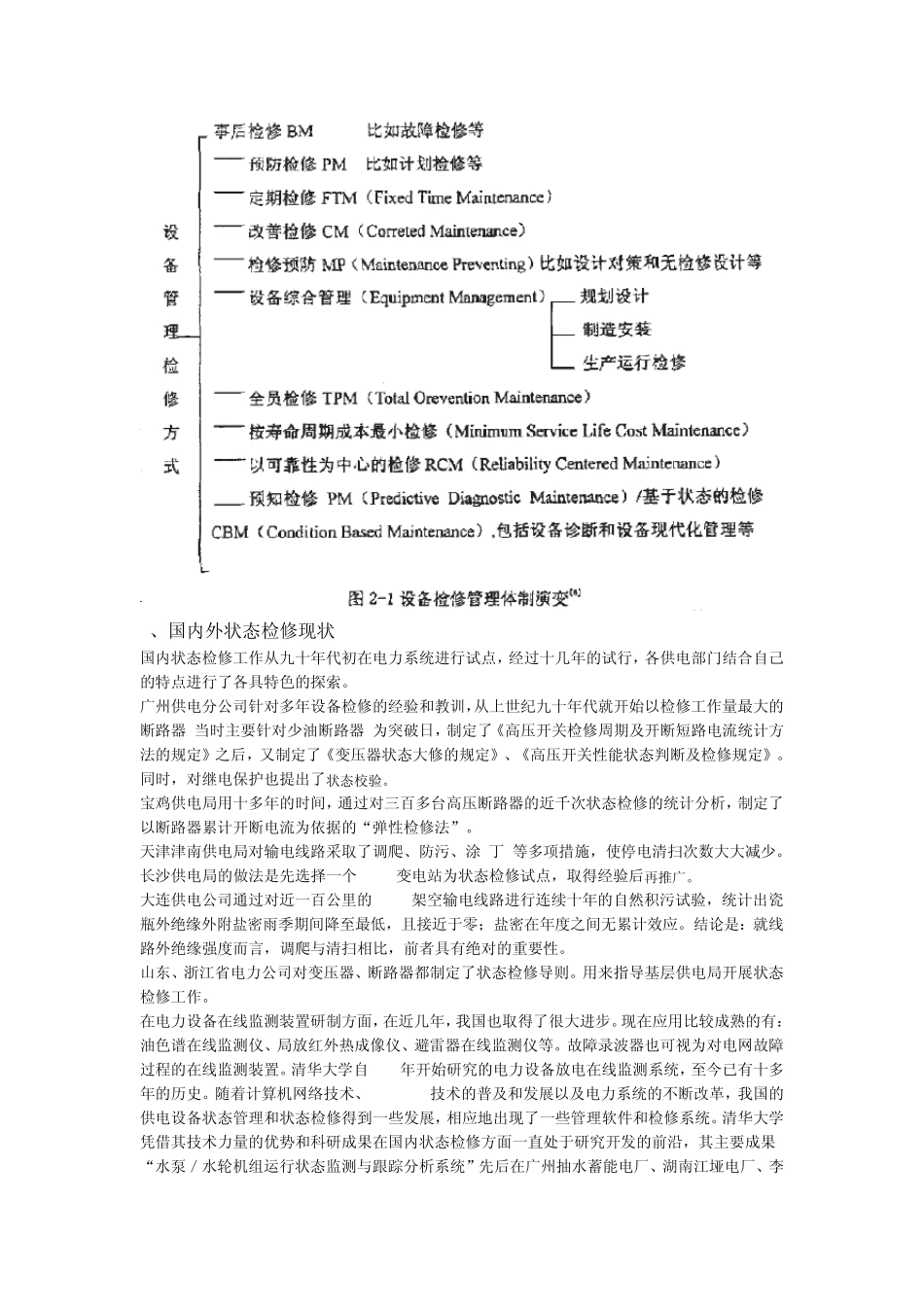 国内外状态检修现状及其相关技术发展动态_第2页