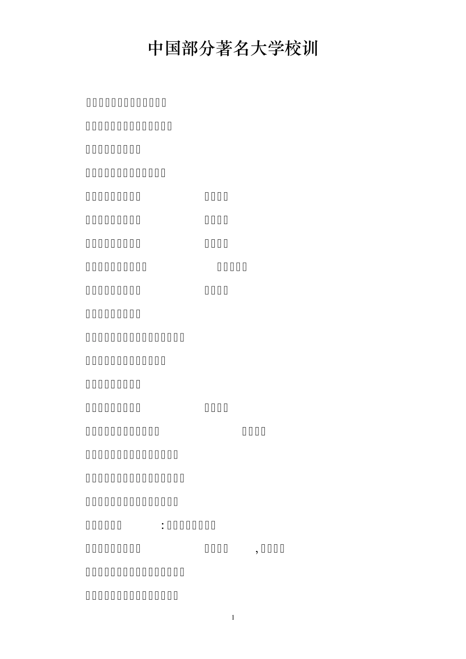 国内外著名大学校训大全_第1页