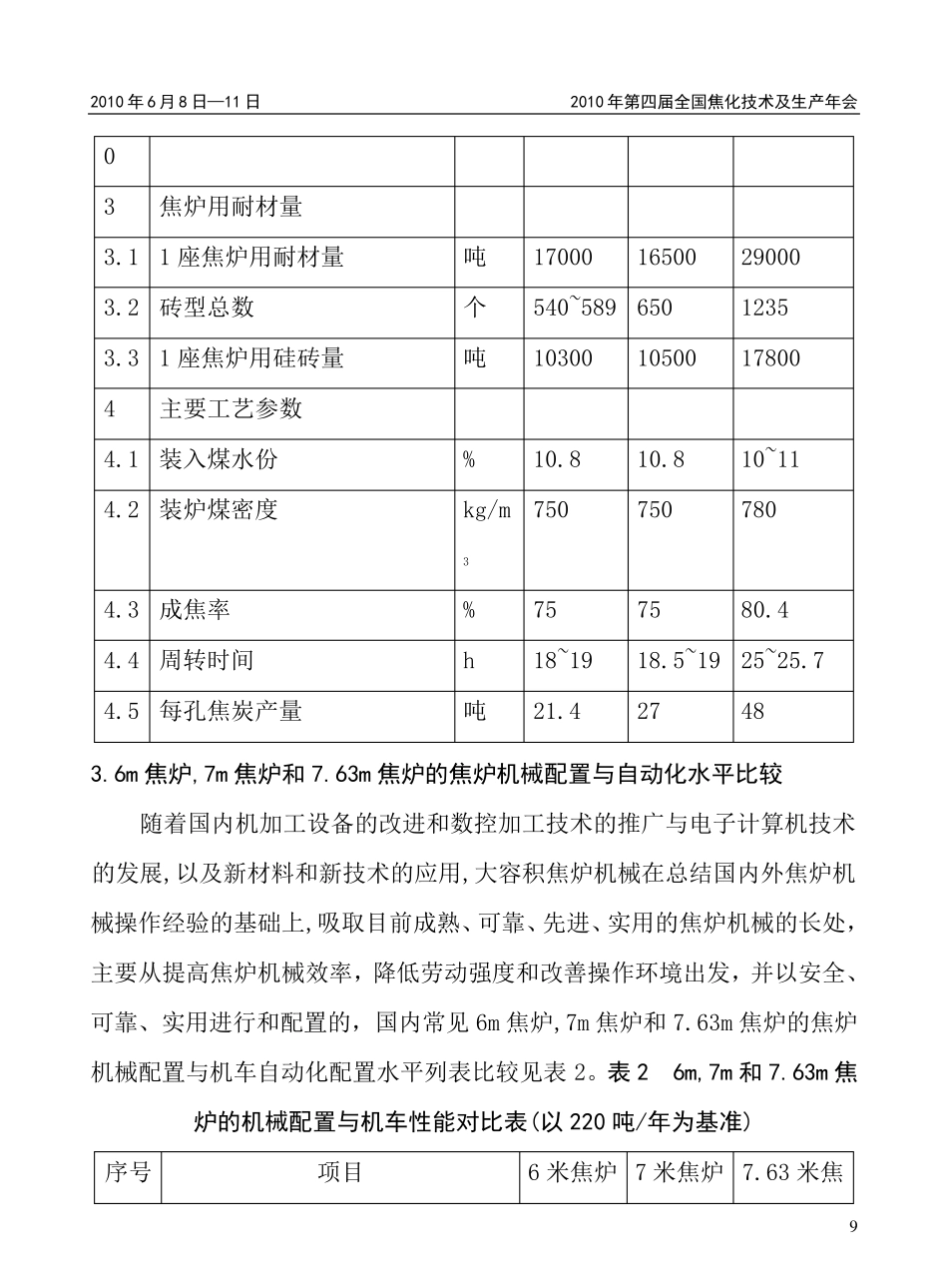国内常见大容积焦炉的比较与选型建议_第3页