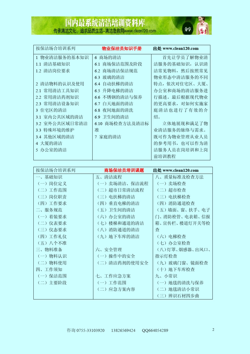国内最系统清洁资料库之保洁培训课题篇_第2页