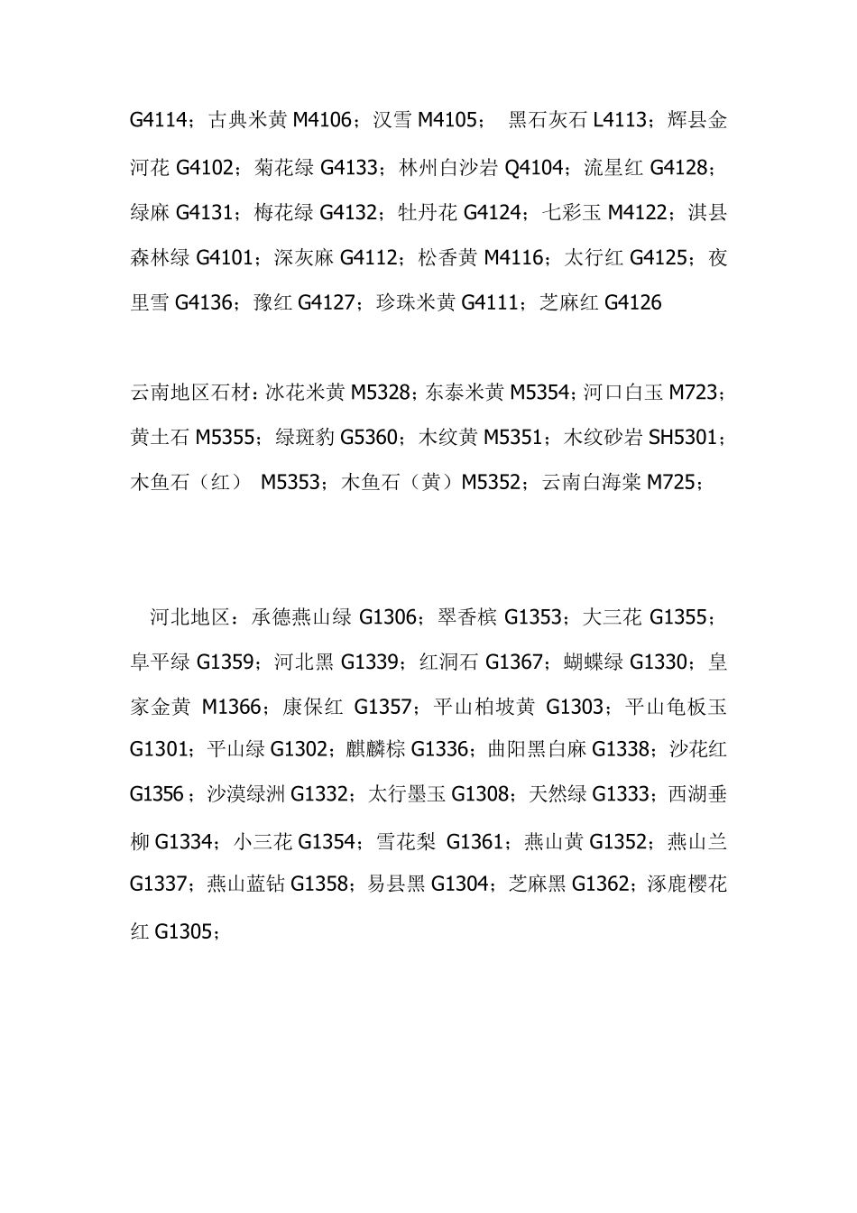 国内石材编号大全_第3页
