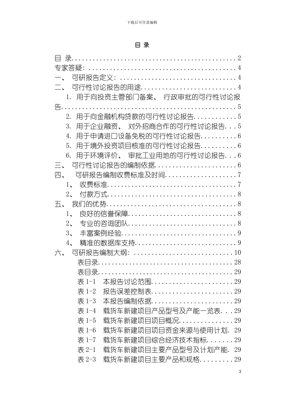 载货车项目可行性研究报告模板_第3页