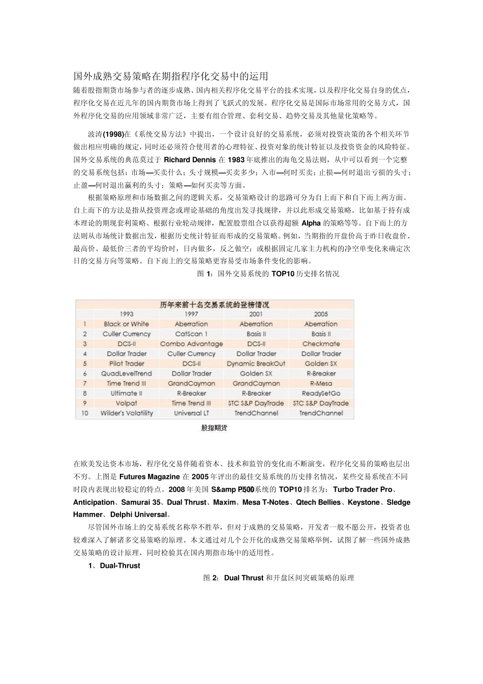 国外成熟交易策略在期指程序化交易中的运用_第1页