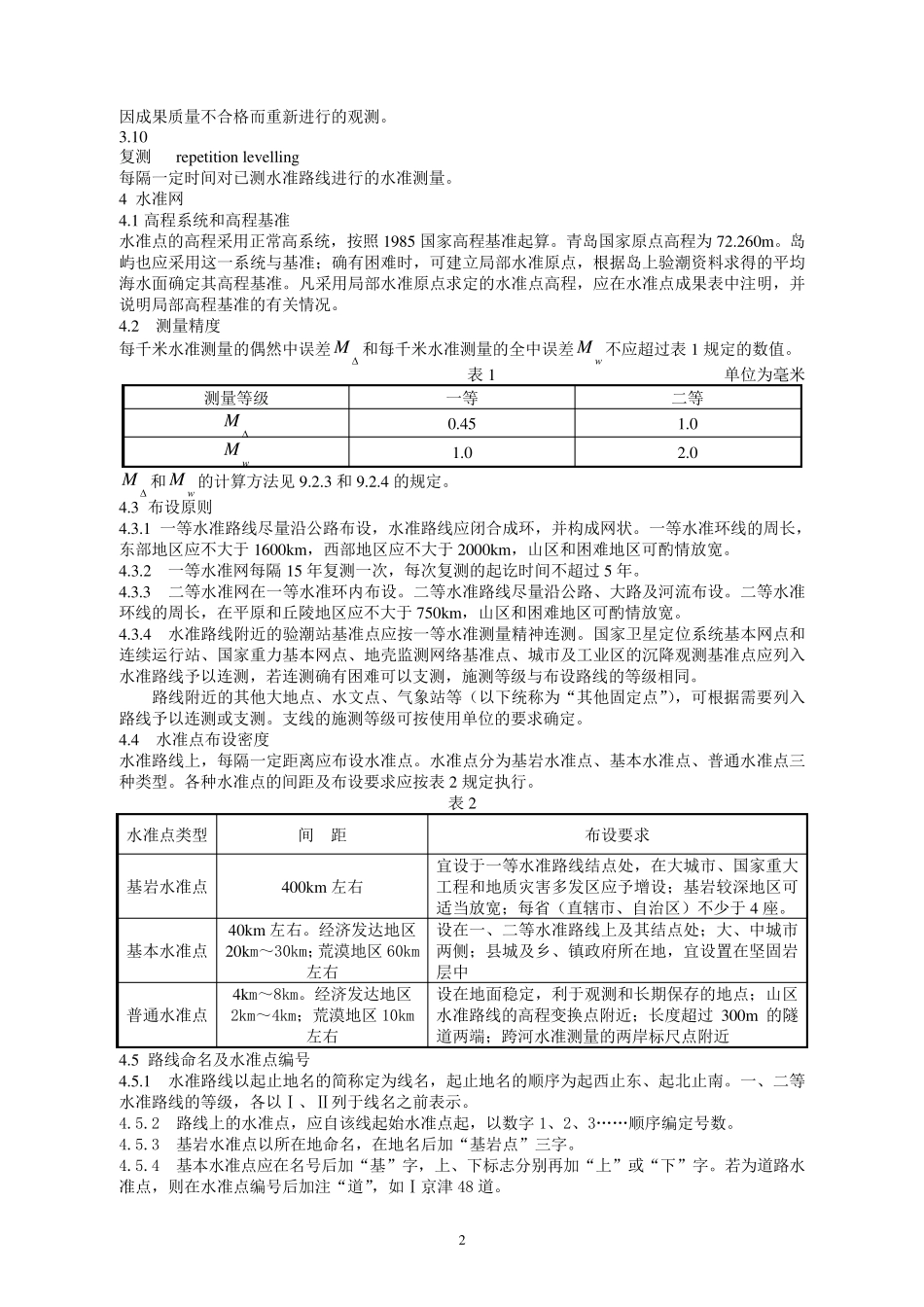 国家一、二等水准测量规范2006_第2页