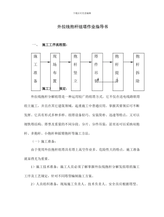 输电线路外拉线抱杆组塔作业指导书