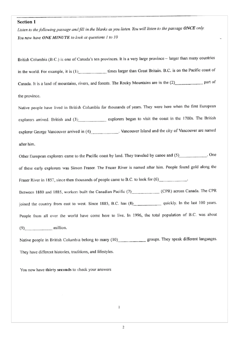 国家公派留学英语入学测试样题_第2页