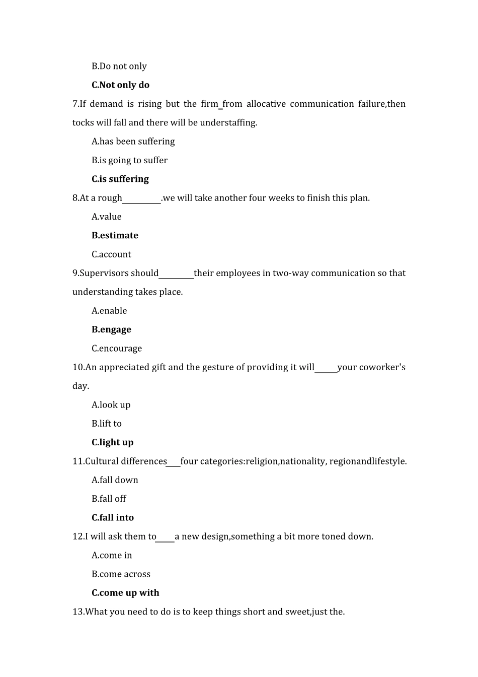 国家开放大学《管理英语4》机考(第一套)参考答案_第3页