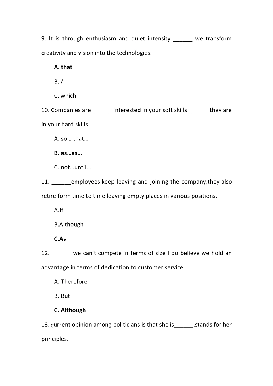 国家开放大学《管理英语4》机考(第三套)参考答案_第3页