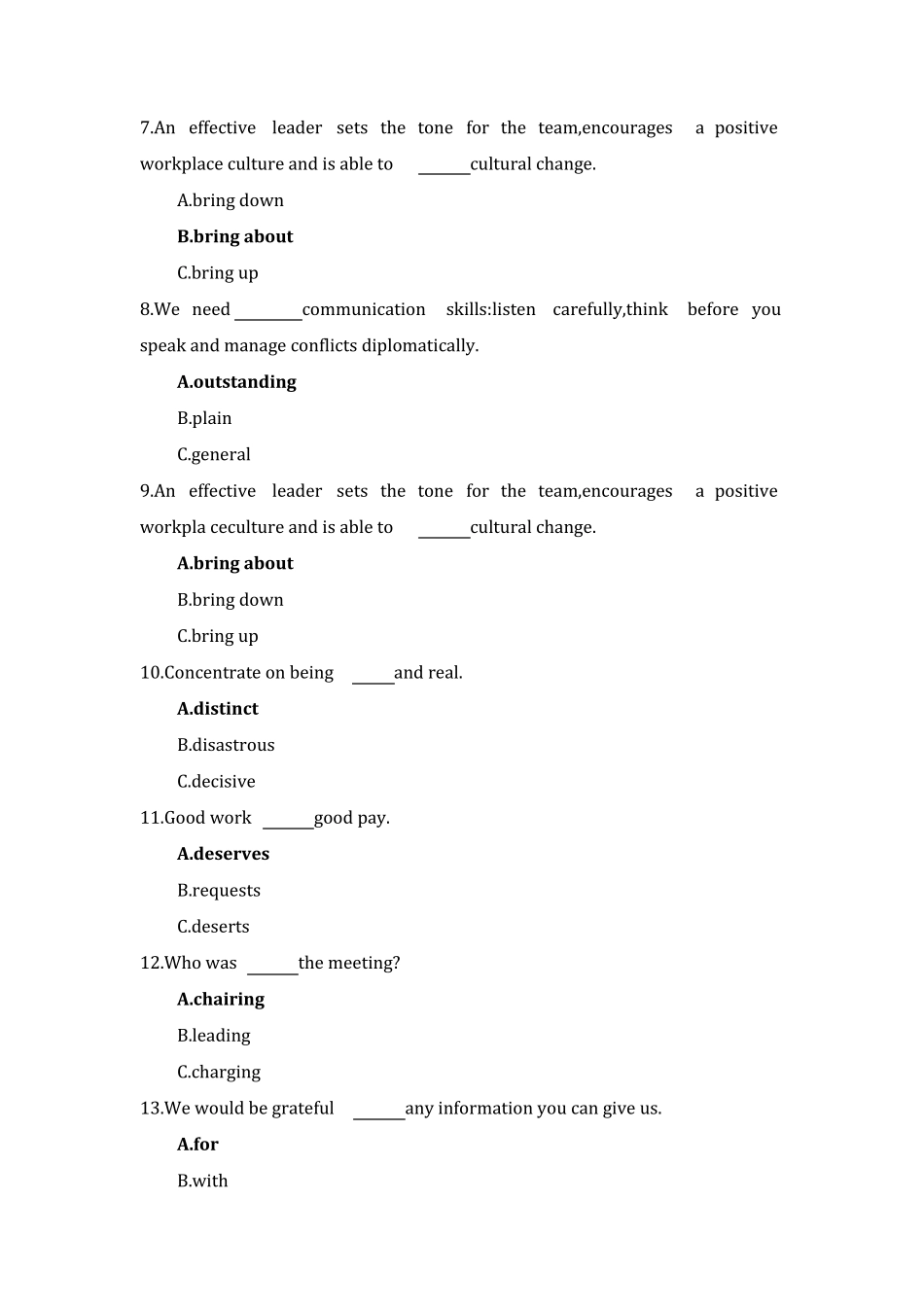 国家开放大学《管理英语4》机考(第二套)参考答案_第3页