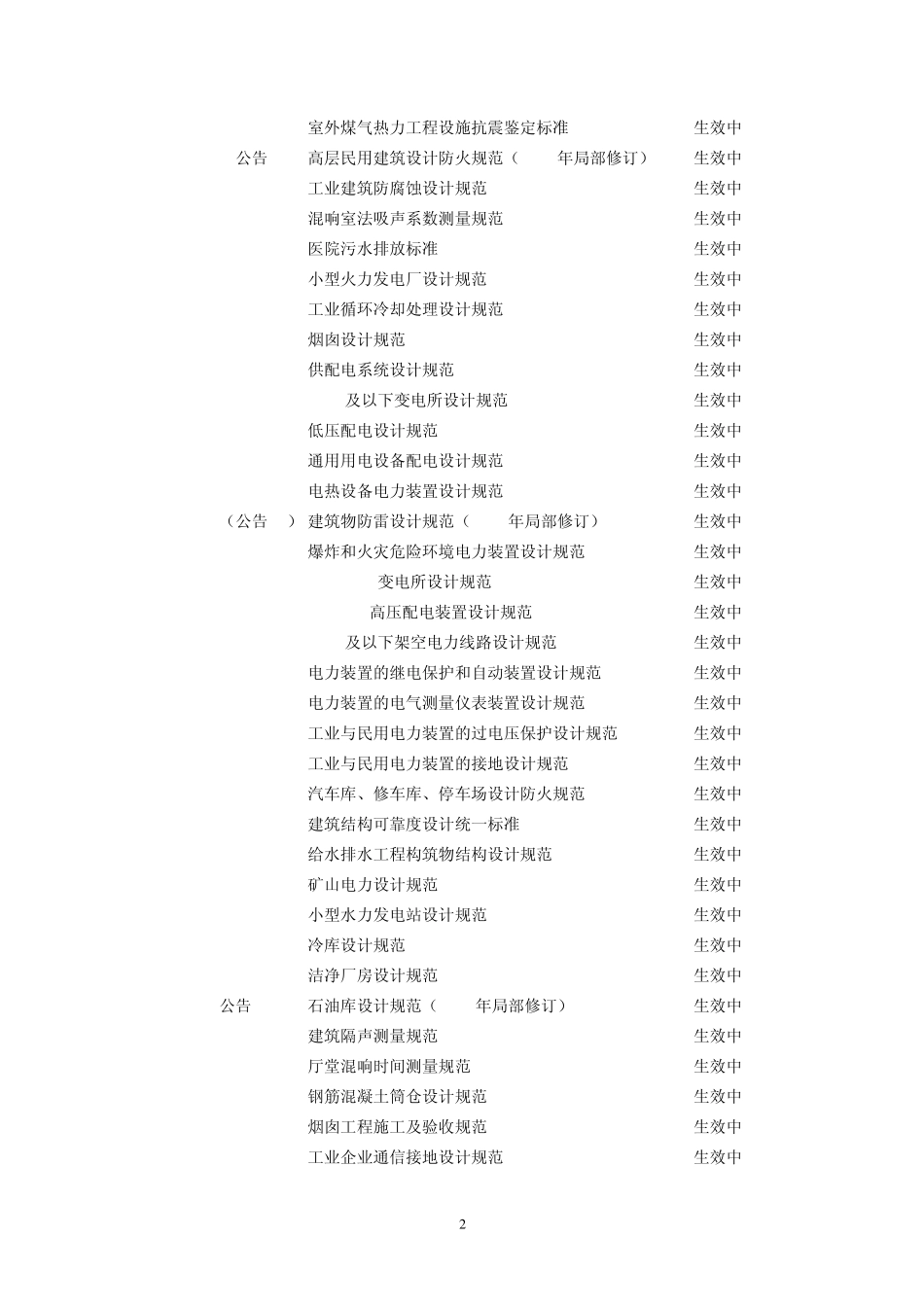 国家现行及废止的规范_第2页