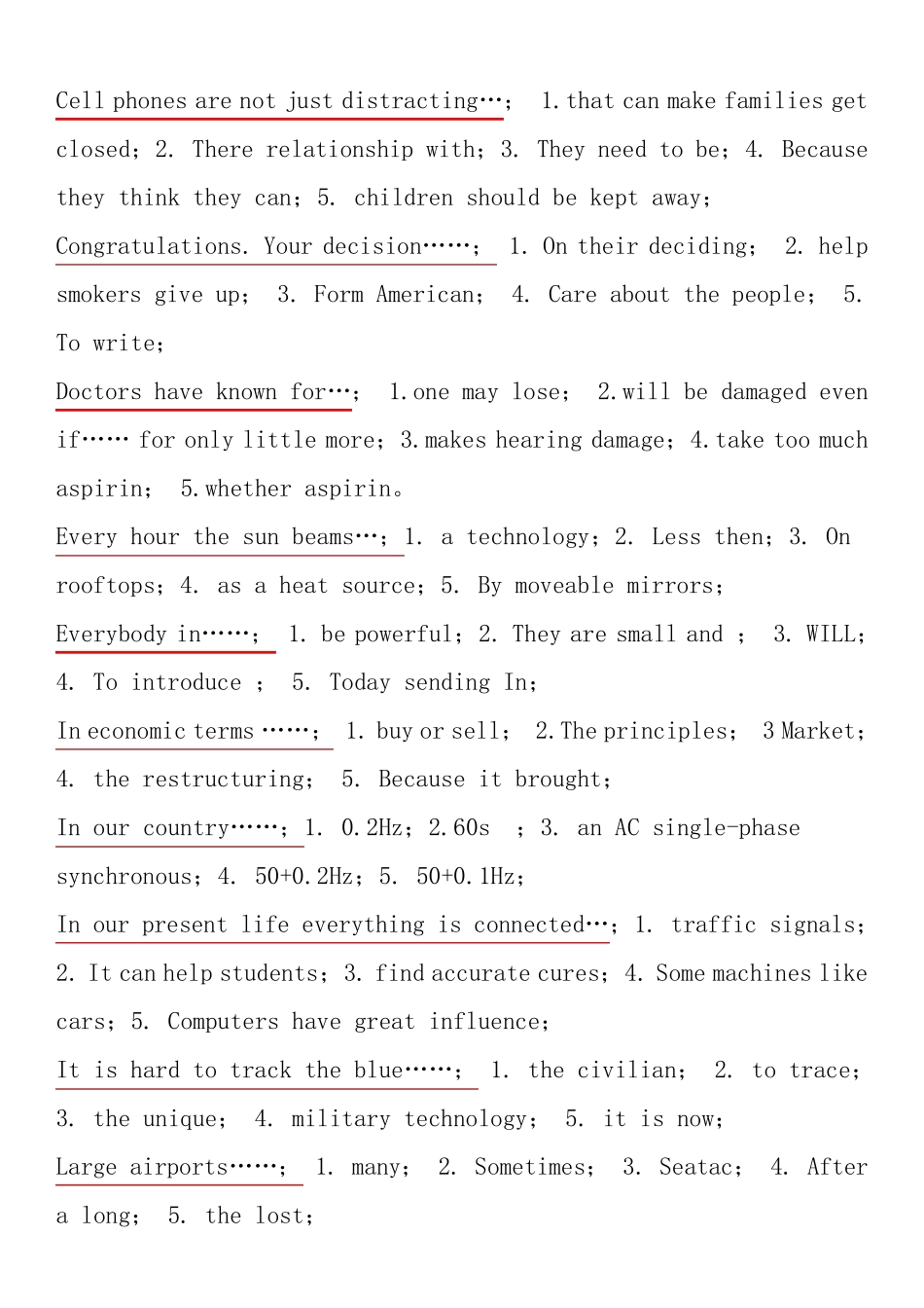 国家电网公司电力英语水平考试2018版阅读理解、补全短文、短文判断复习记忆大纲_第2页