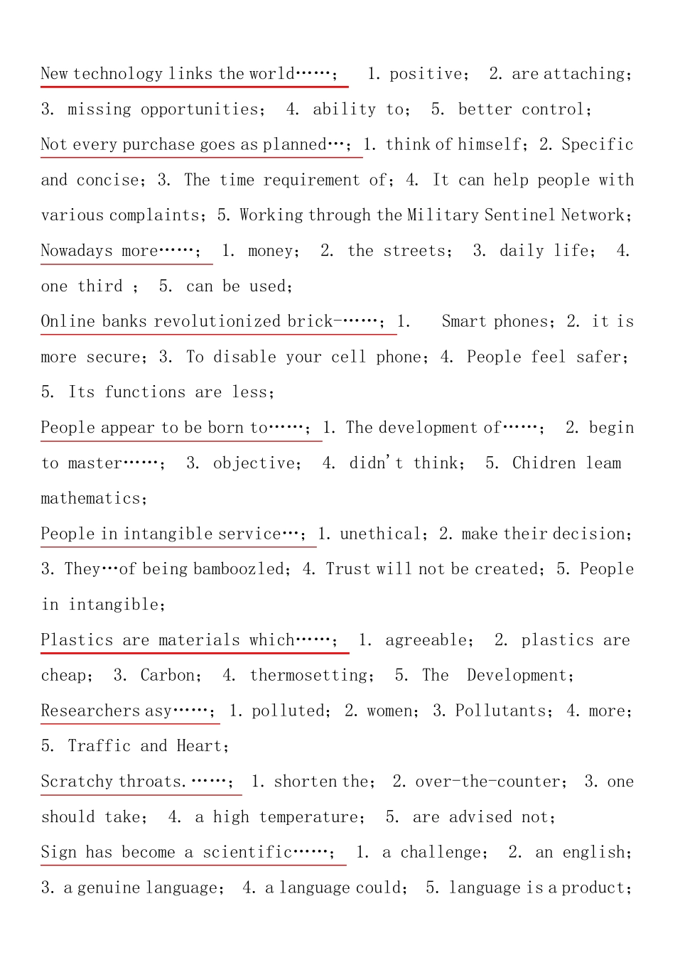 国家电网公司电力英语水平考试2018版阅读理解、补全短文、短文判断复习记忆大纲_第3页