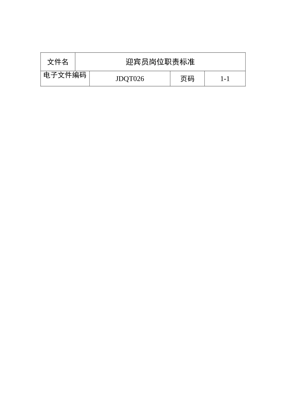 迎宾员岗位职责标准模板_第2页