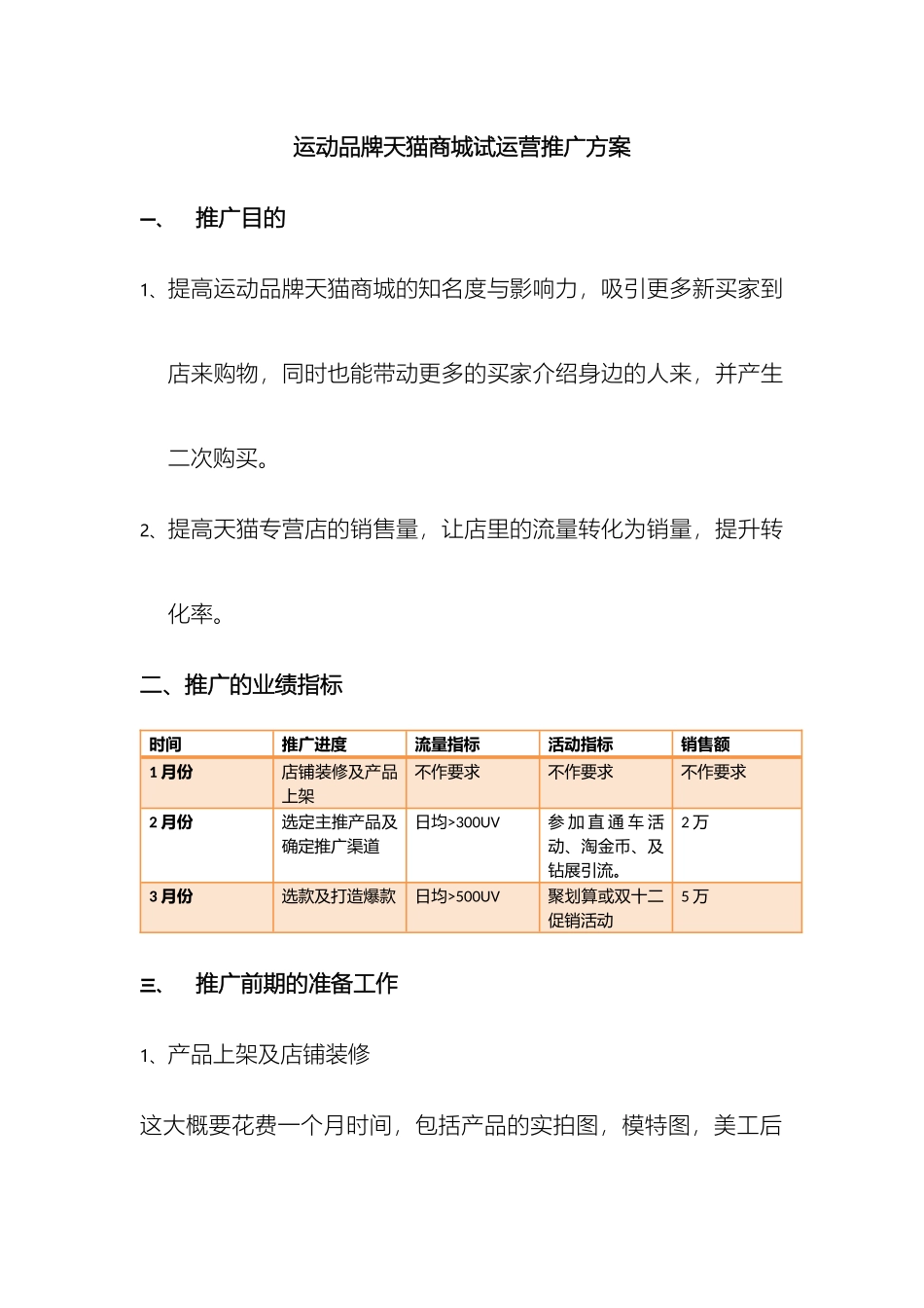 运动品牌天猫商城试运营推广方案_第2页
