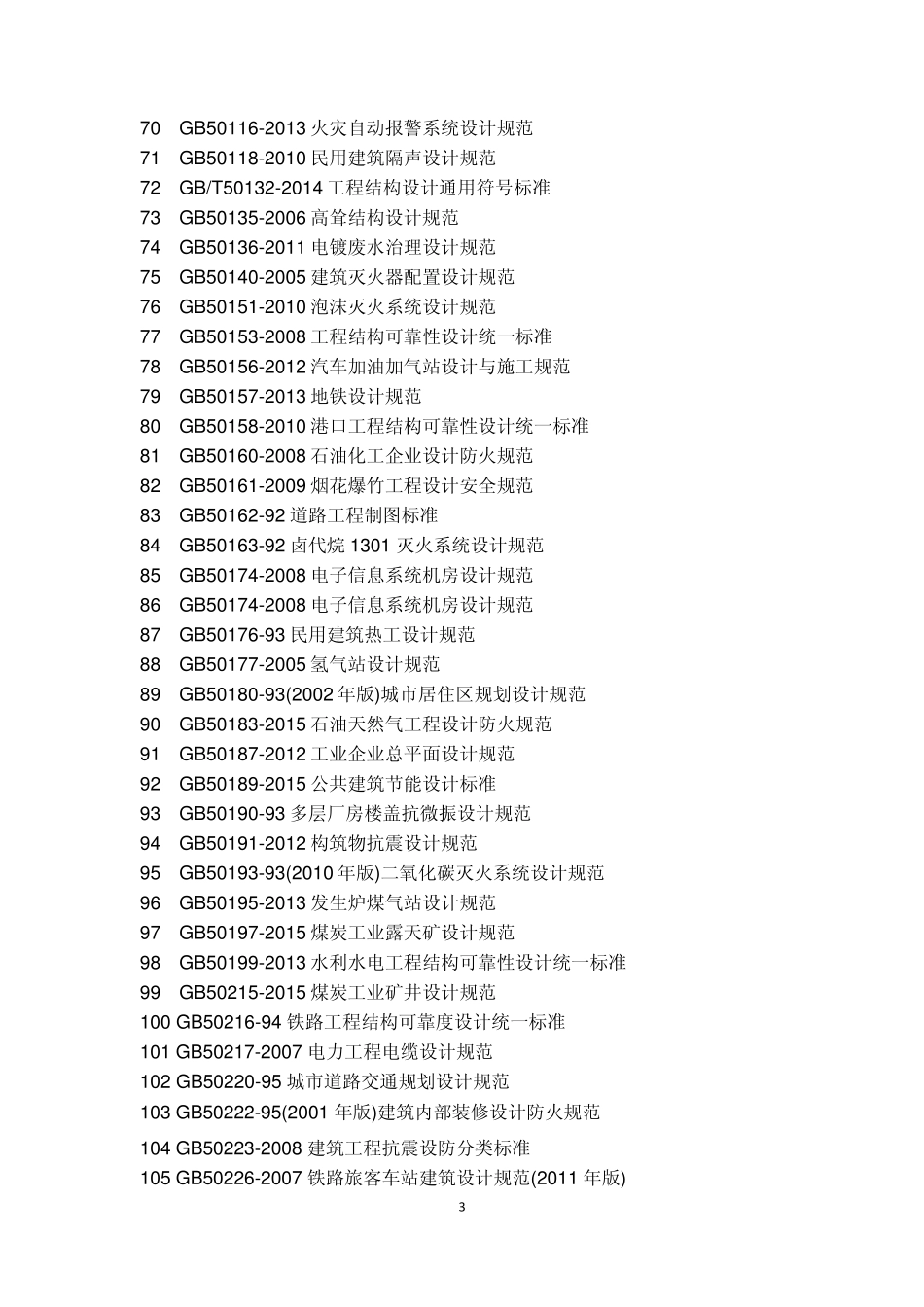 国家设计规范、标准目录_第3页