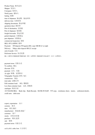 外贸函电常用词汇!!