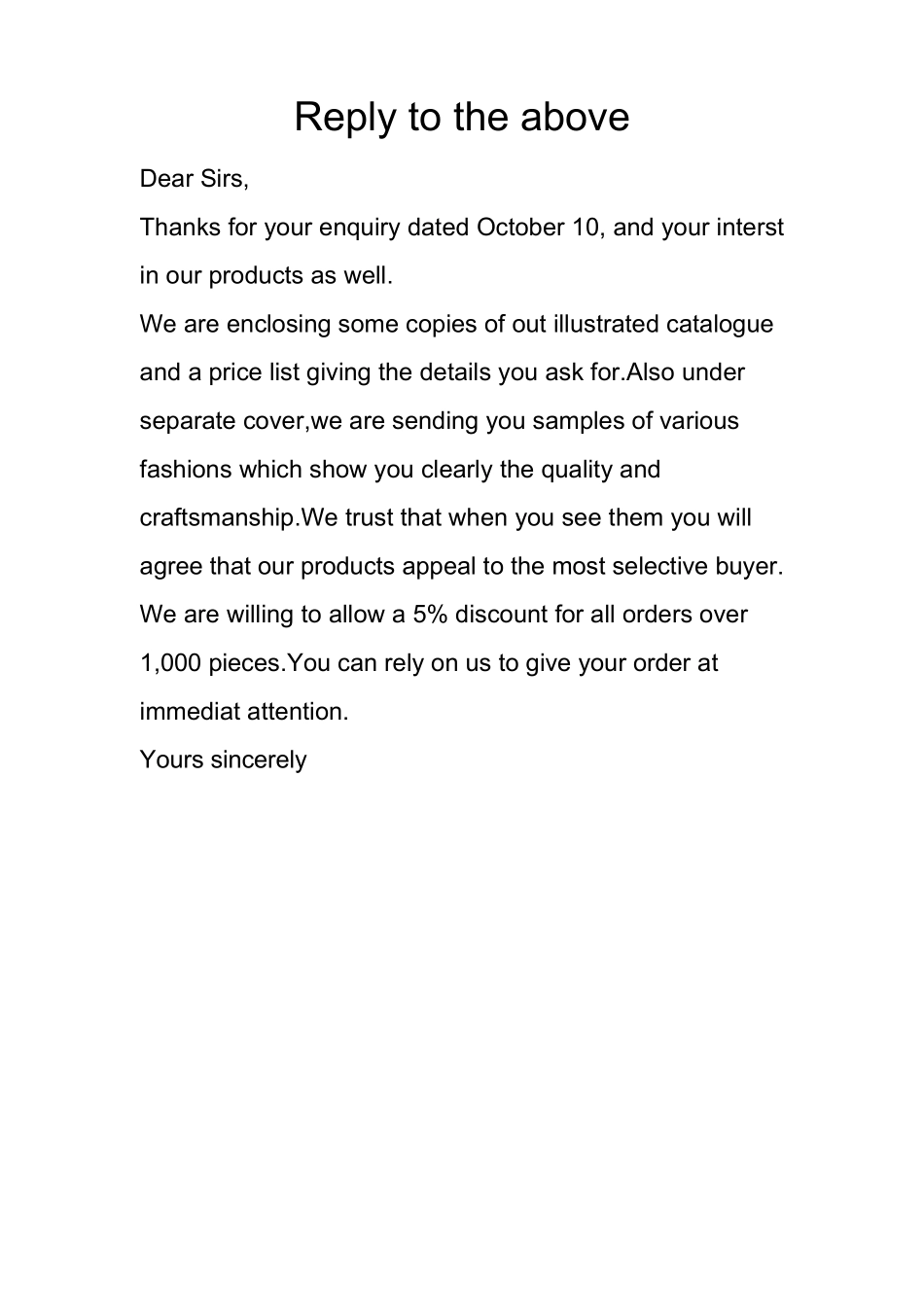 外贸商务英文函电例文询盘,报盘和还盘_第2页