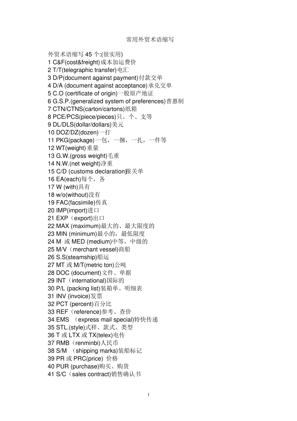 外贸术语缩写_第1页