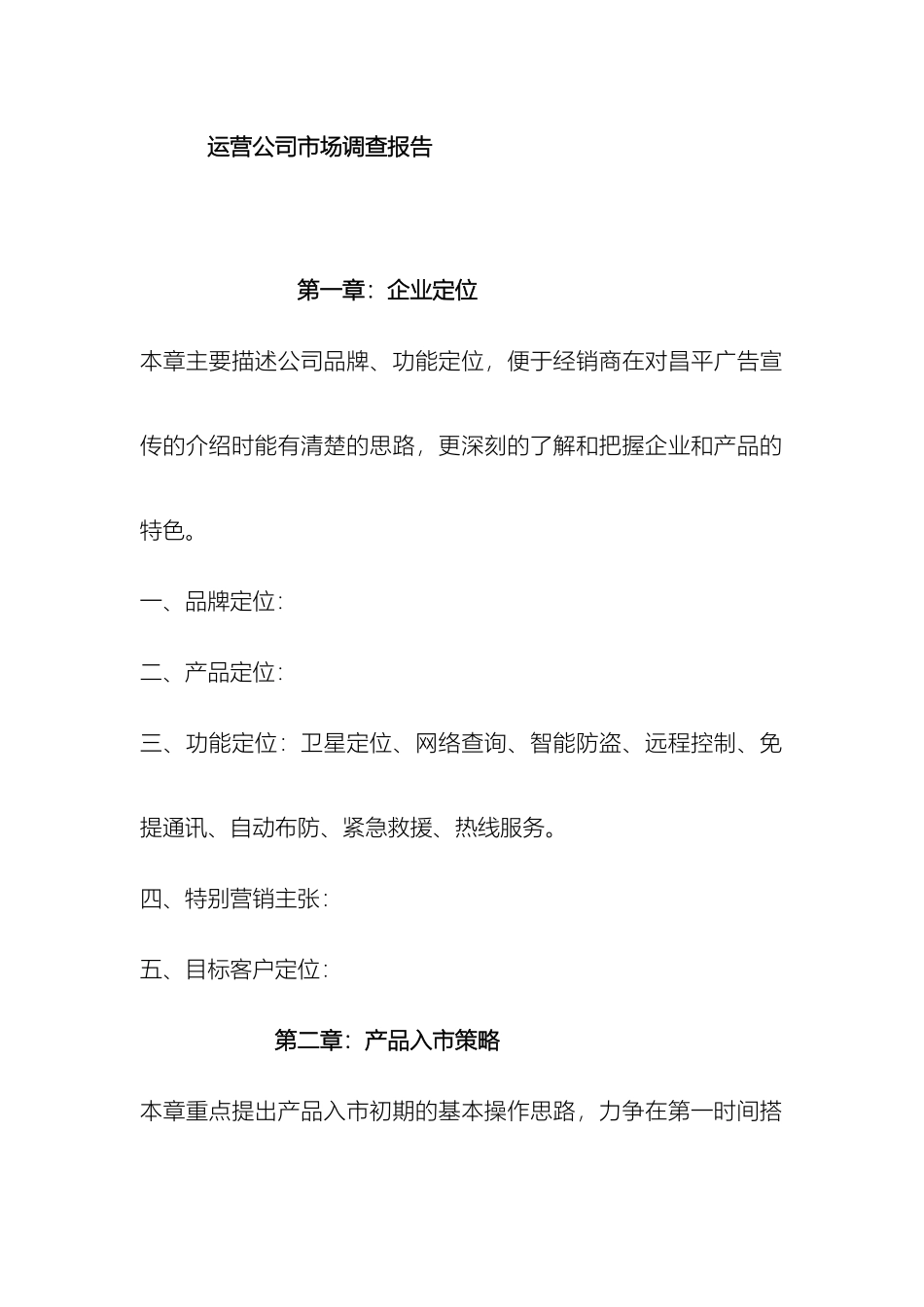 运营公司市场调查报告i_第2页