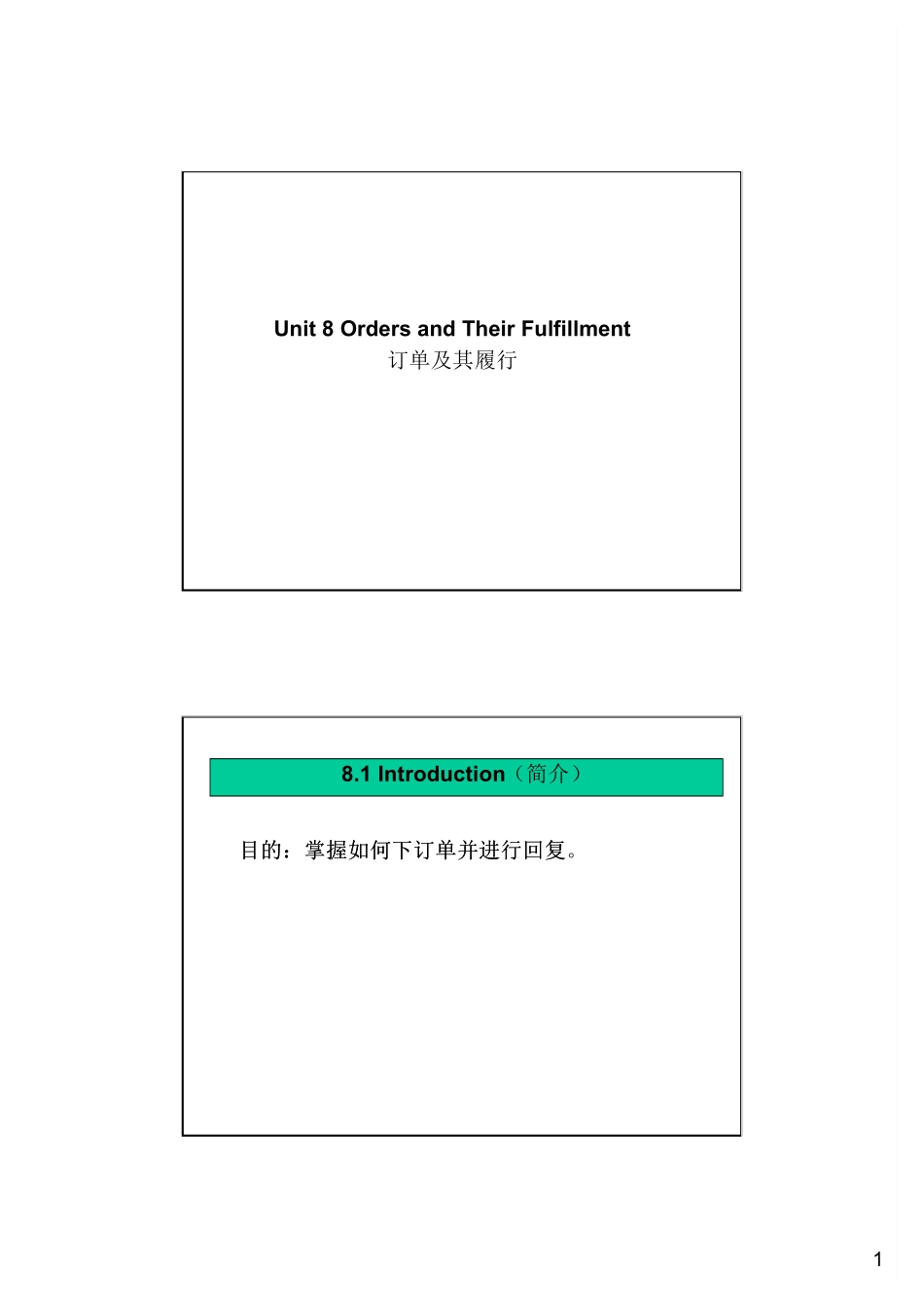 外贸英语函电订单及其履行_第1页