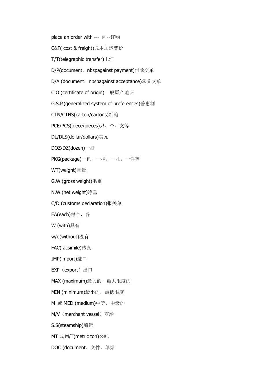 外贸英语函电词汇汇总_第3页