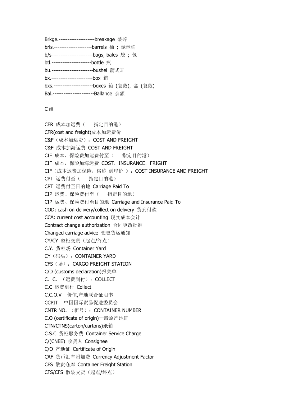 外贸英语缩写+商务英语词汇大全_第2页