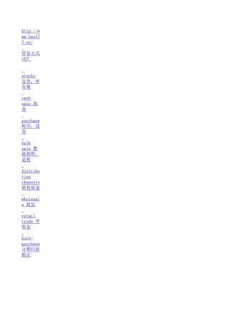 外贸英语词汇大全