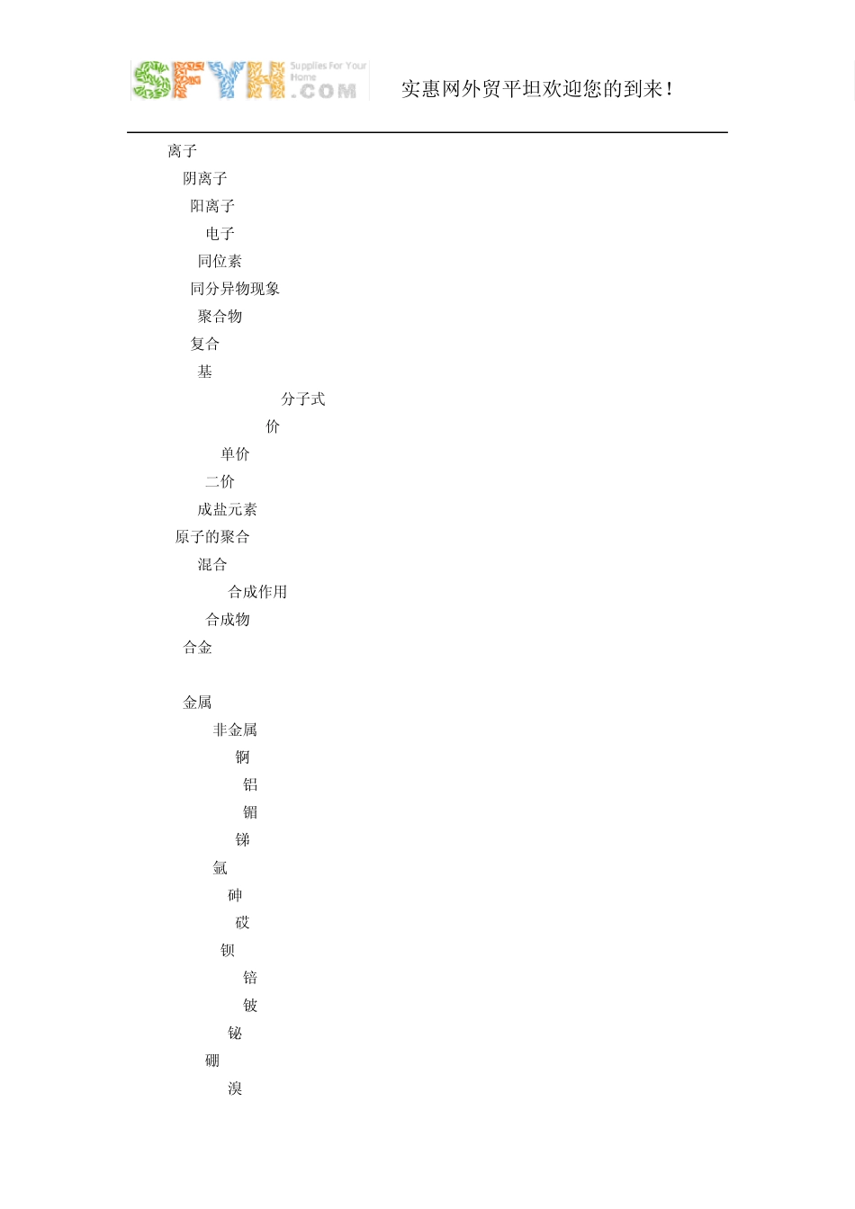外贸行业英语——化学用语专业英语词汇_第2页