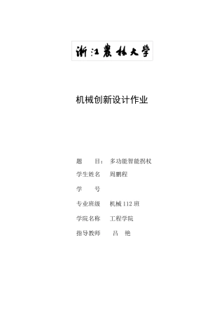 多功能智能手杖