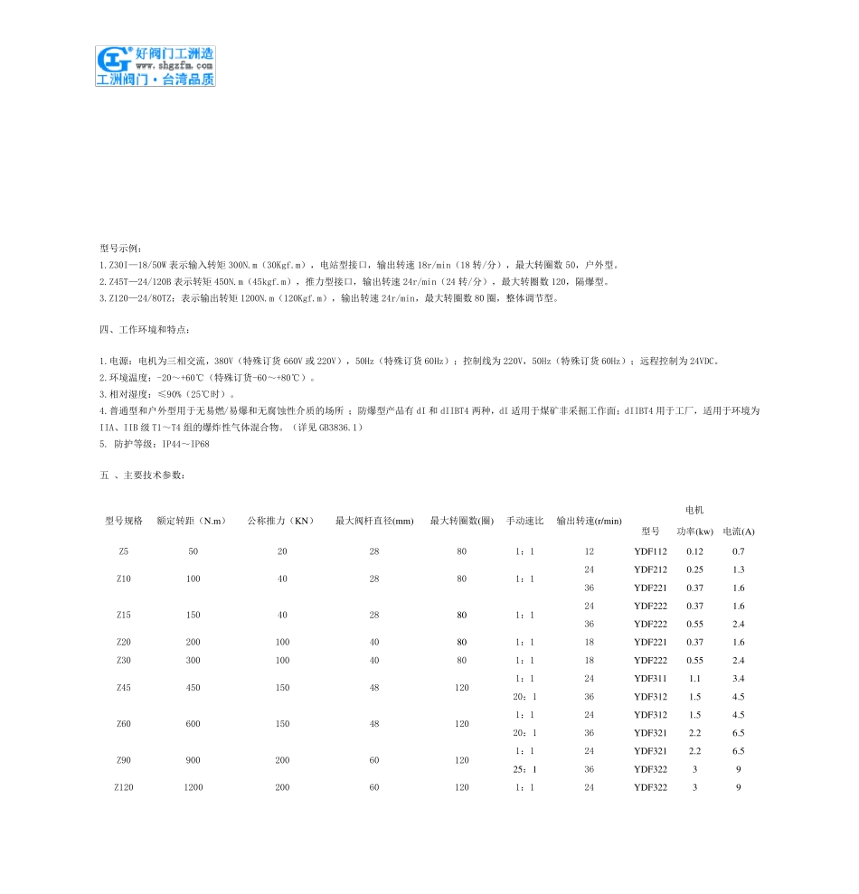 多回转阀门电动装置_第2页