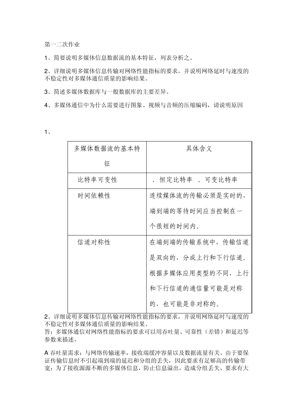 多媒体作业及答案_第1页