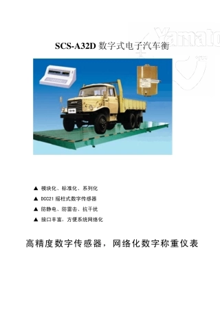 大和数字汽车衡样本资料