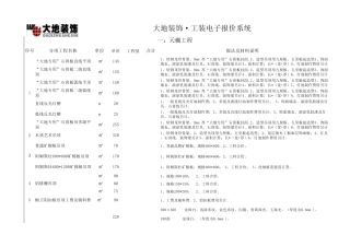 大地装饰工装电子报价系统2012525
