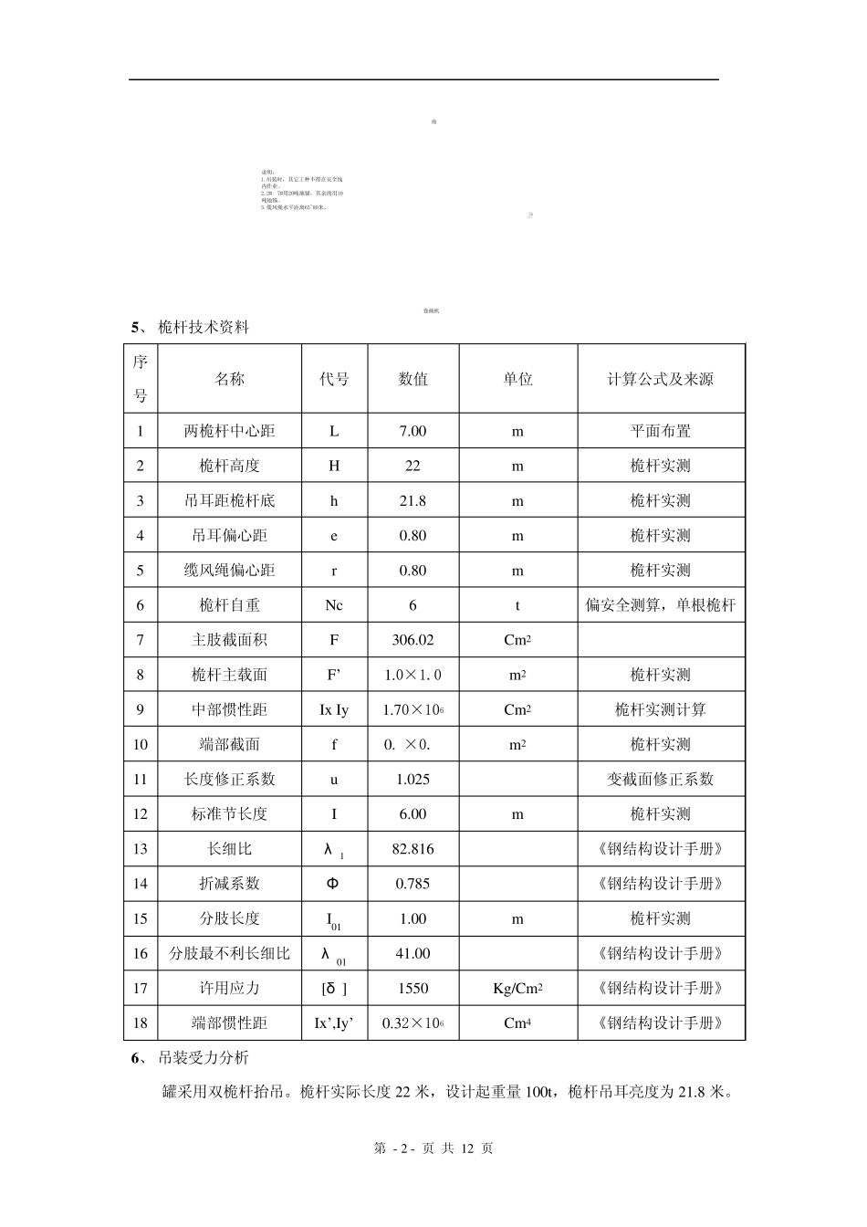 大型设备吊装方案及计算_第2页