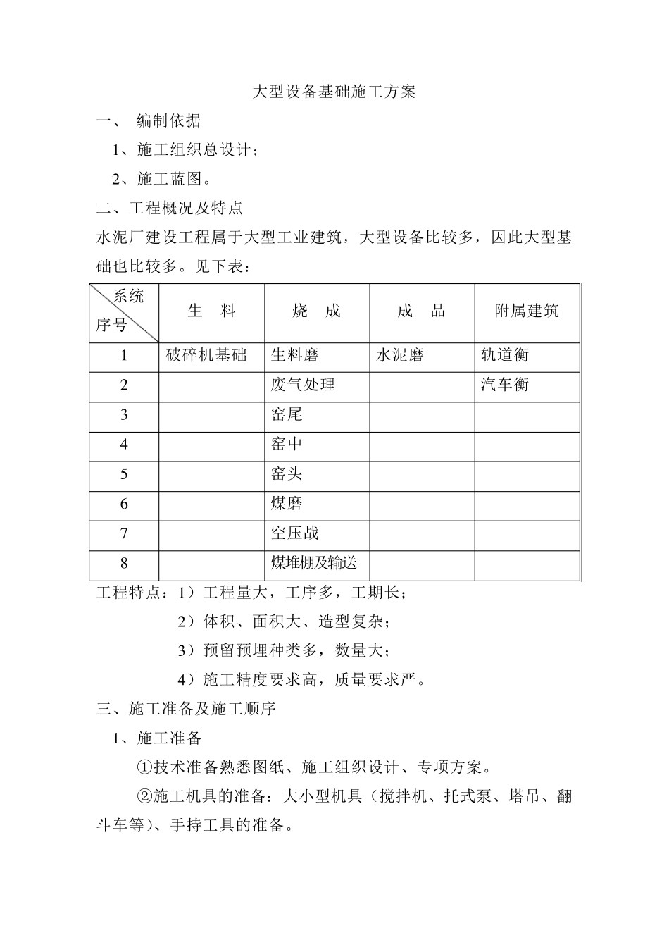 大型设备基础专项施工方案_第1页
