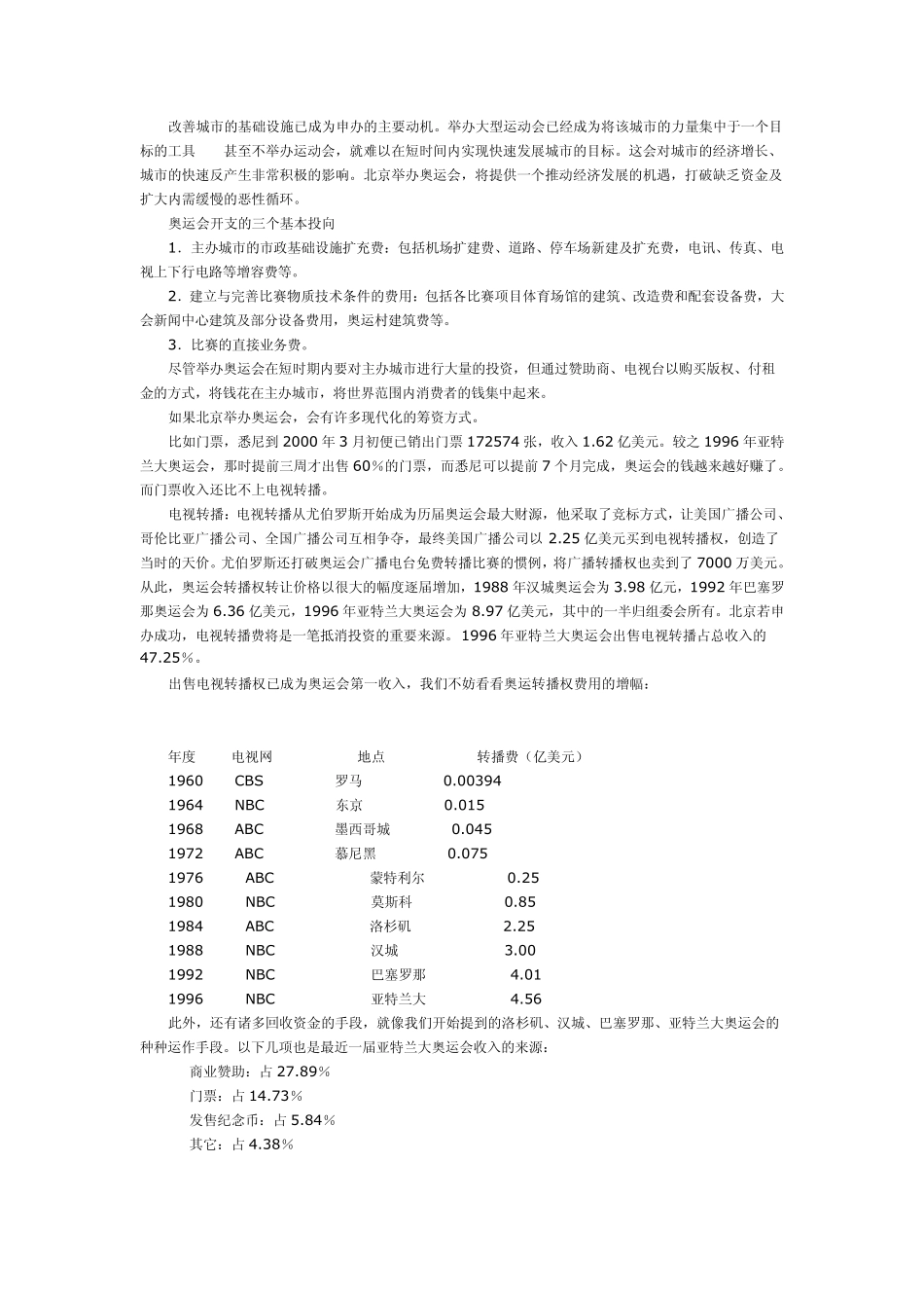 大型运动会对举办城市的影响_第3页