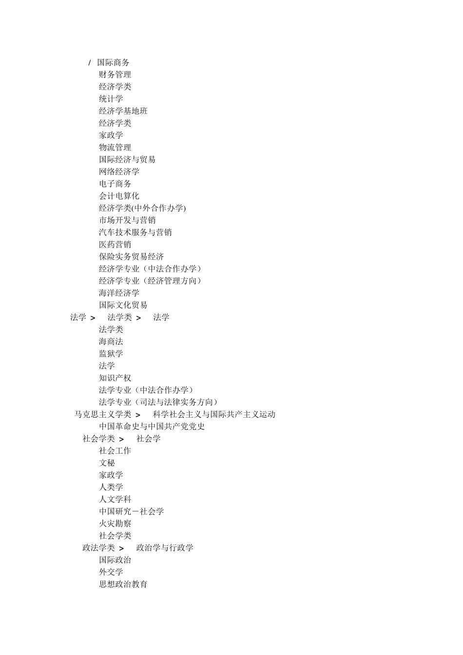 大学专业大全分类_第2页