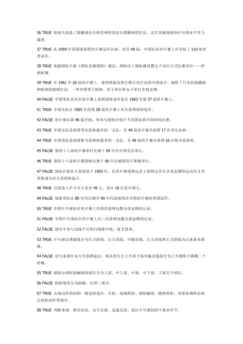 大学乒乓球理论考试试题库(自动保存的)_第3页