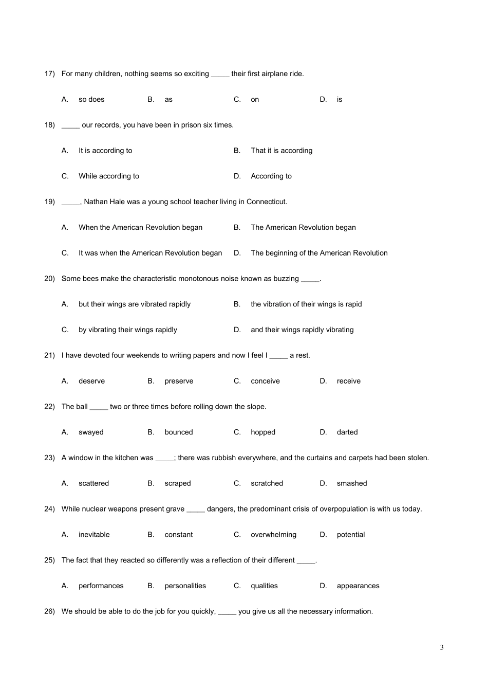 大学学位英语考试_第3页