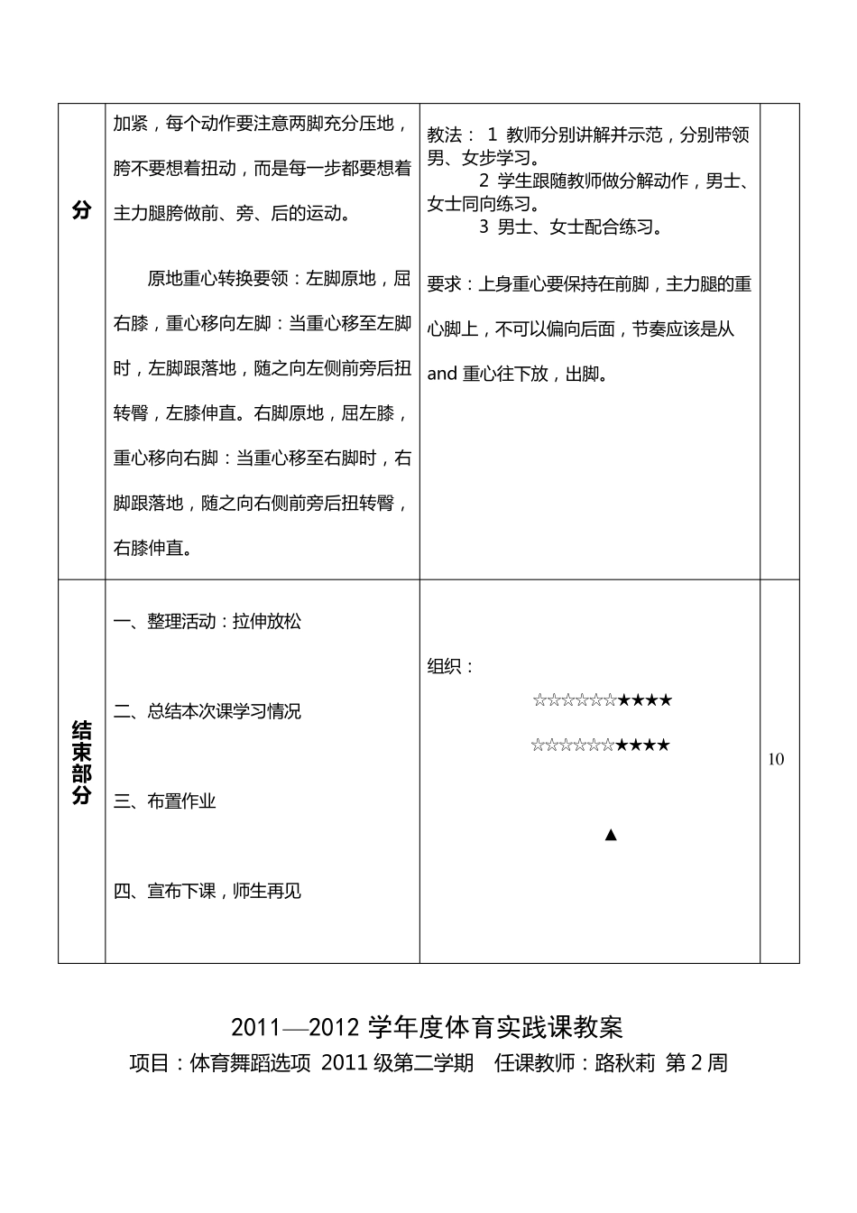 大学本科体育舞蹈教案_第3页