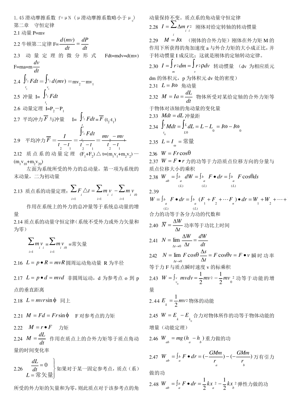 大学物理C公式大全_第2页