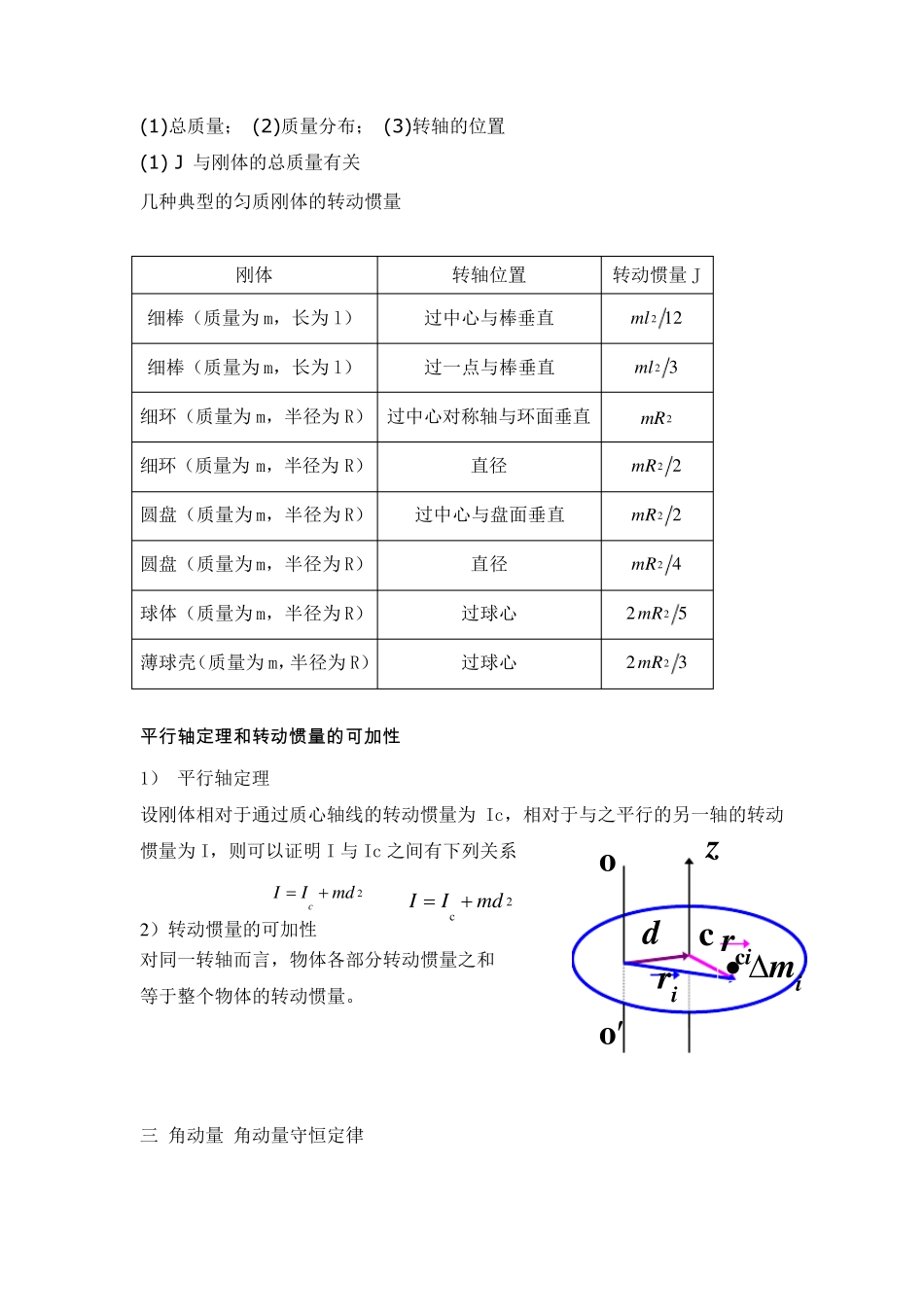 大学物理刚体部分知识点总结_第3页