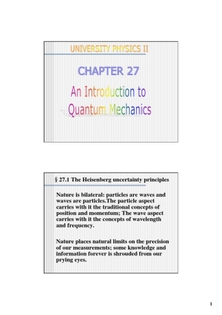 大学物理课件英文版量子力学——AnIntroductionofQuantumMechanics