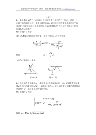 大学物理课后习题答案第八单元