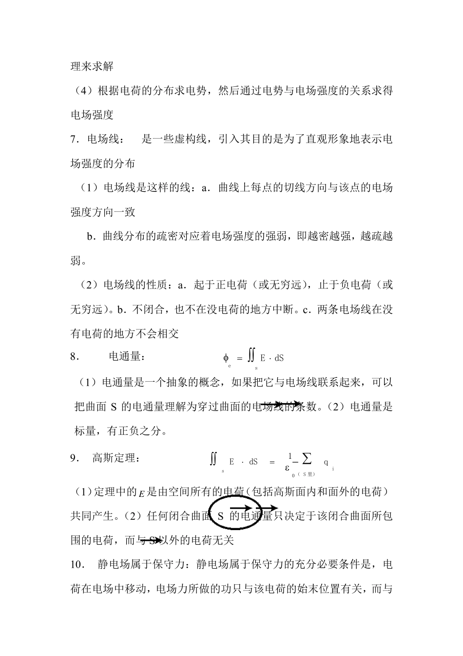 大学物理静电场知识点总结_第2页