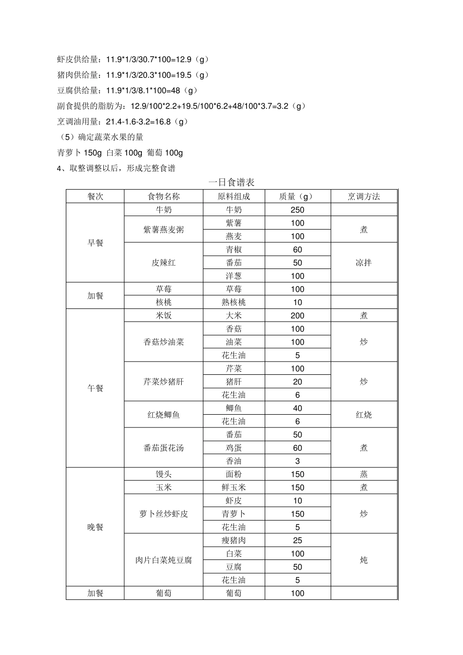大学生一日食谱_第3页