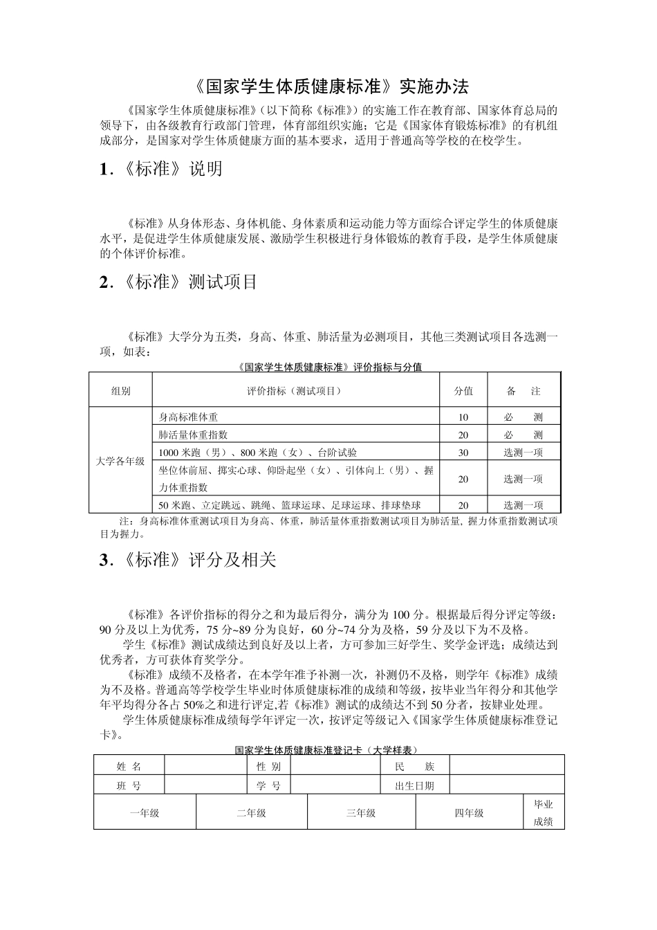 大学生体能测试标准_第1页