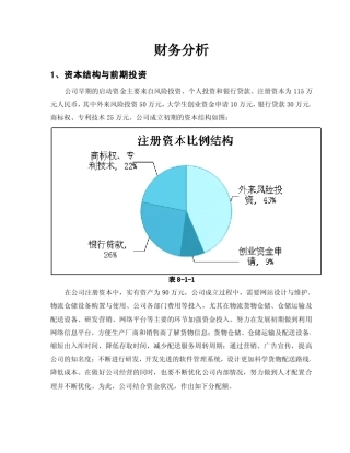 大学生创业计划大赛财务分析部分