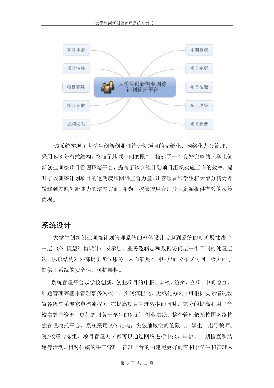大学生创新创业管理系统方案书_第3页