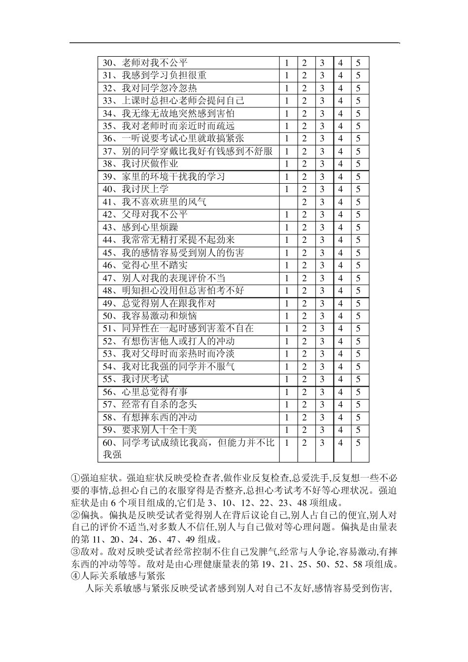 大学生心理健康调查问卷_第2页